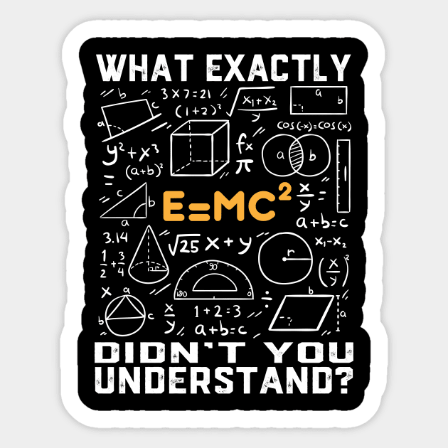 What exactly didn't you understand? Funny Math Teacher Sticker by ChrifBouglas